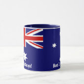 Mug Ajouter un nom Meilleur papa drapeau australien su (Centre)