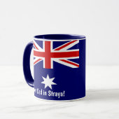Mug Ajouter un nom Meilleur papa drapeau australien su (Devant gauche)