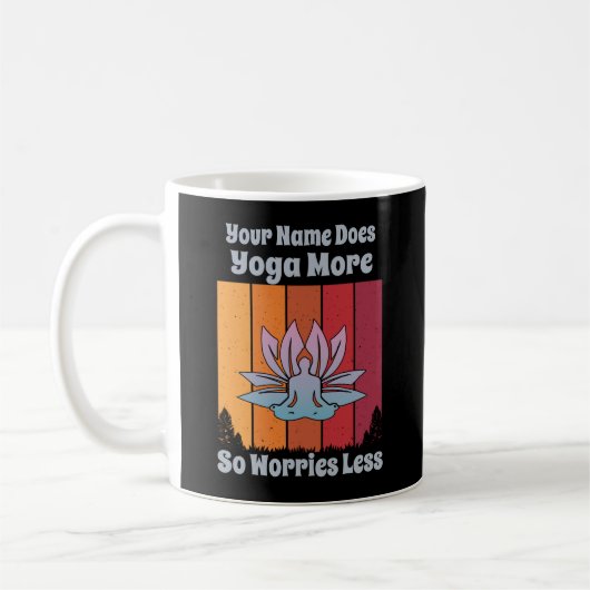 Mug Ajouter un nom Modifier le texte fait Yoga plus de (Gauche)