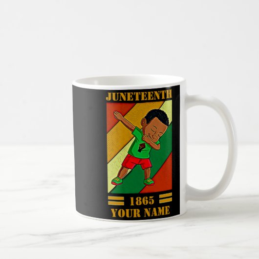 Mug ajouter un nom modifier le texte Juneteenth enfant (Droite)