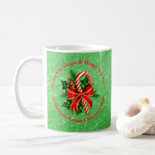 Mug Ajouter un nom Modifier le texte Rouge Vert Noël