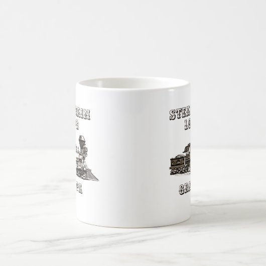 Mug Ajouter un nom Modifier le texte Train à vapeur am (Centre)
