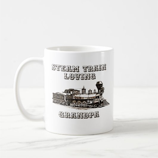 Mug Ajouter un nom Modifier le texte Train à vapeur am (Gauche)