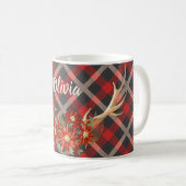 Mug Ajouter un nom - Oh Deer Woodland Antlers (Devant droit)