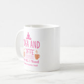 Mug Ajouter un nom ou votre texte Yoga Besoin de café  (Devant gauche)