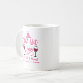 Mug Ajouter un nom ou votre texte Yoga Besoin de vin r (Devant gauche)