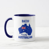 Mug Ajouter un nom Texte, bleu fièrement australien, c (Gauche)