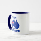 Mug Ajouter un nom Texte, bleu fièrement australien, c (Devant gauche)