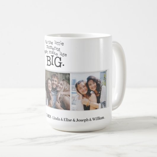 Mug   Ajouter un script de texte personnel collage pho (Devant droit)