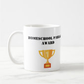 Mug Ajouter un texte Homeschool Parent Award (Gauche)