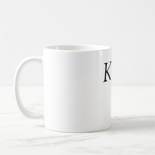 Mug Ajouter une lettre de nom de couple mariage rose c (Gauche)