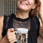 Mug Ajouter vos photos Mariage personnalisable Texte<br><div class="desc">Ces six photos de montage de tasses sont une belle façon de se souvenir de vos moments les plus heureux. Texte mariage personnalisé en noir. Nous sommes toujours là pour vous aider à customiser n'importe quel design sur Zazzle.</div>