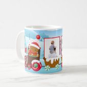 Mug Ajouter Vos Photos Noël Train Gite (Devant gauche)