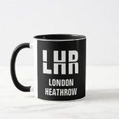 Mug Ajouter votre code & ville - Airport Code LHR LOND (Gauche)