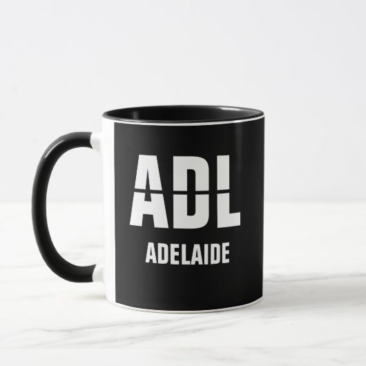 Mug Ajouter votre code & ville - Code aéroport ADL ADE (Gauche)