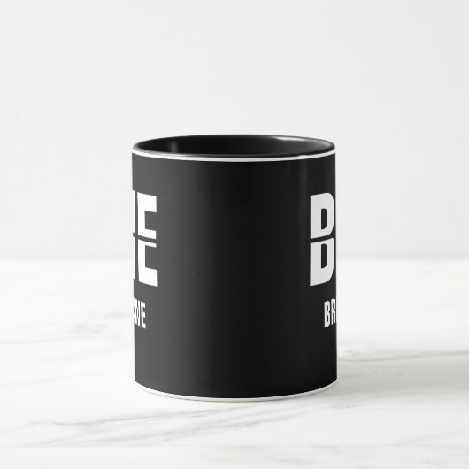 Mug Ajouter votre code & ville - Code aéroport BNE BRI (Centre)