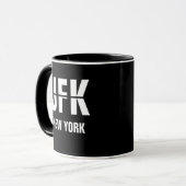Mug Ajouter votre code & ville, code aéroport JFK NEW  (Devant gauche)
