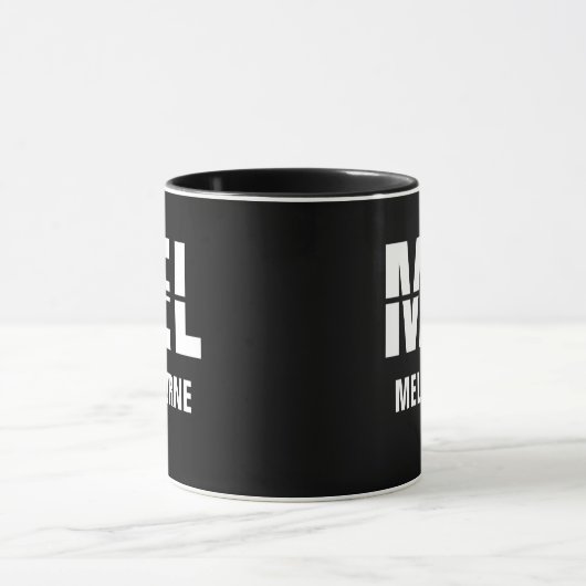 Mug Ajouter votre code & ville - Code aéroport MEL MEL (Centre)