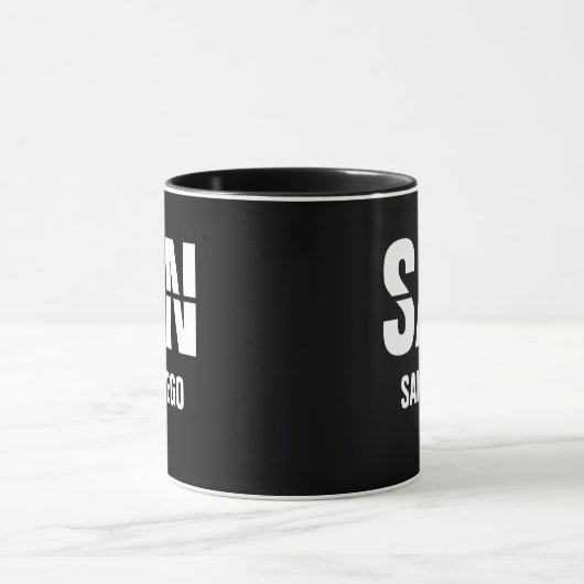 Mug Ajouter votre code & ville, code aéroport SAN San  (Centre)