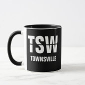 Mug Ajouter votre code & ville - Code aéroport TSW TOW (Gauche)