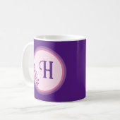 Mug - Ajouter votre initiale - Violet (Devant gauche)