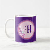 Mug - Ajouter votre initiale - Violet (Gauche)