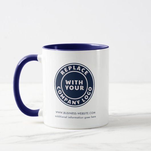 Mug Ajouter votre logo d'entreprise et le site Web de (Gauche)