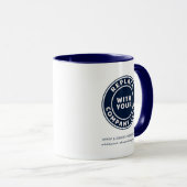 Mug Ajouter votre logo d'entreprise et le site Web de (Devant droit)