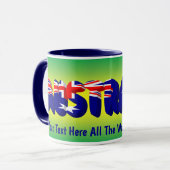 Mug Ajouter votre message Australie Indicateur Word su (Devant gauche)