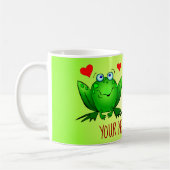 Mug Ajouter Votre Message Fun Joli Cartoon Frogs Coeur (Gauche)