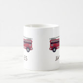 Mug Ajouter votre nom Camion de feu rouge Café M perso (Centre)