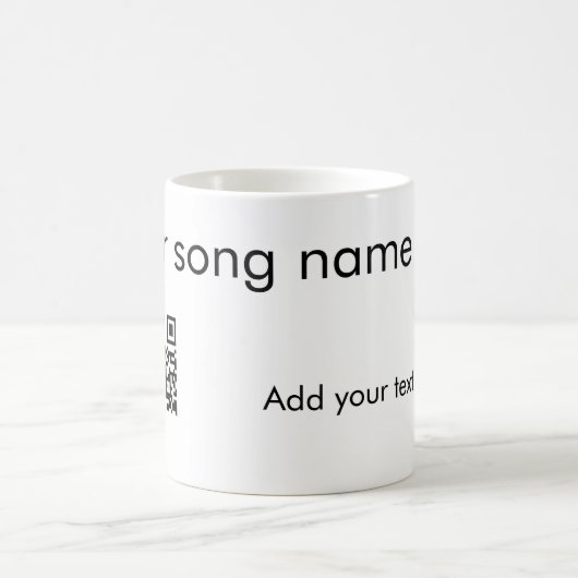 Mug Ajouter votre nom de chanson ici q r code ajouter  (Centre)