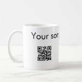 Mug Ajouter votre nom de chanson ici q r code ajouter  (Gauche)