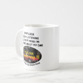 Mug Ajouter votre nom de photo voiture, texte, je rega (Devant gauche)