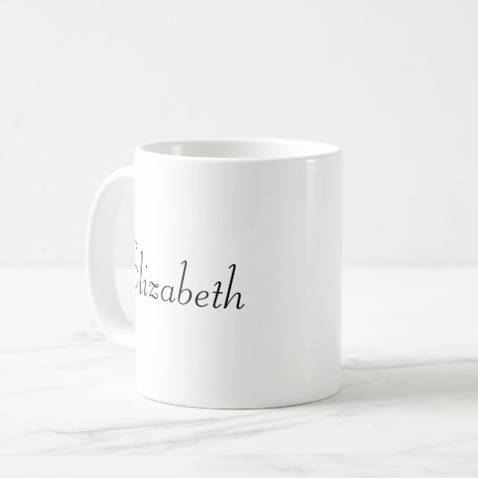 Mug Ajouter votre nom de script Modèle tendance Classi (Devant gauche)