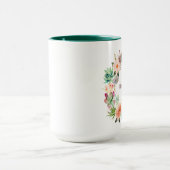 Mug Ajouter VOTRE NOM Fleur Succulent Wreath (Centre)