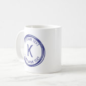 Mug Ajouter votre nom initial ou le texte tiré à la ma (Devant gauche)
