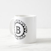 Mug Ajouter votre nom initial ou votre propre texte Mé (Devant gauche)