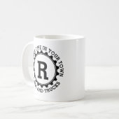Mug Ajouter votre nom initial ou votre propre texte mé (Devant gauche)