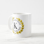 Mug Ajouter votre nom initial ou votre texte Gold Wire (Devant gauche)