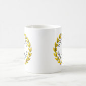 Mug Ajouter votre nom initial ou votre texte Gold Wire (Centre)