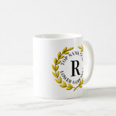 Mug Ajouter votre nom initial ou votre texte Gold Wire (Devant droit)