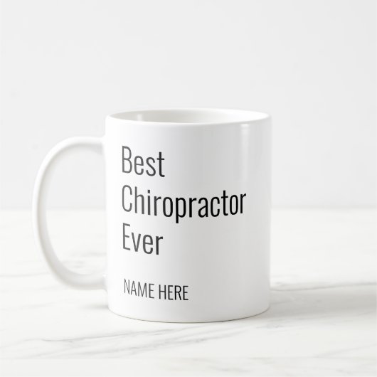 Mug Ajouter Votre Nom Meilleur Chiropraticien Toute La (Gauche)