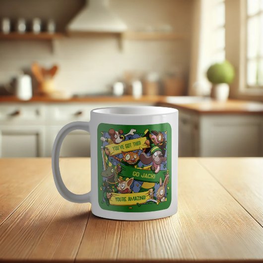 Mug Ajouter Votre Nom Motivational Animal Fans Cartoon