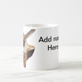 Mug Ajouter votre nom texte brun acoustique guitare éd (Centre)