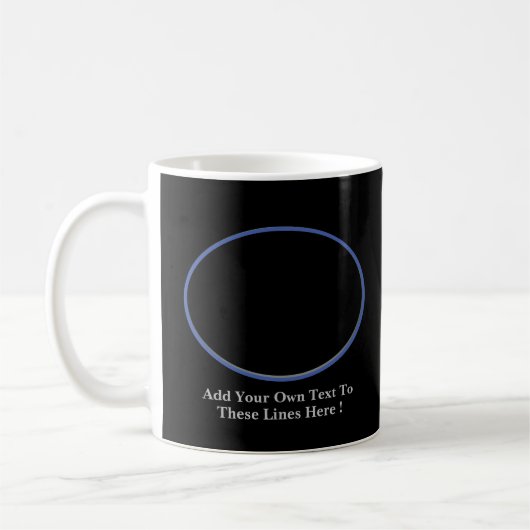 Mug Ajouter Votre Nom Texte, Image Dans Blue Oval Phot (Gauche)