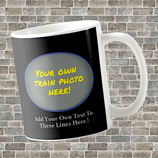 Mug Ajouter Votre Nom Texte, Image Dans Blue Oval Phot