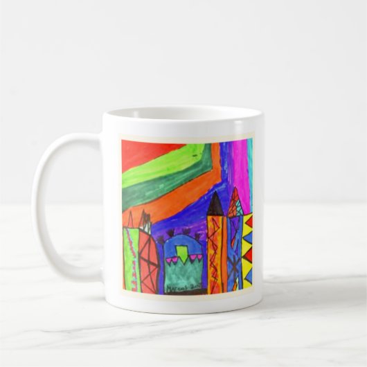 Mug Ajouter votre oeuvre d'art enfant personnalisée (Gauche)