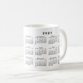 Mug Ajouter votre photo personnalisée Calendrier 2021 (Devant droit)