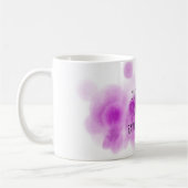 Mug ajouter votre propre citation rose et violet aquar (Gauche)